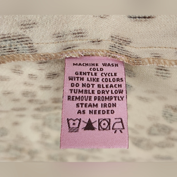 Bandolino Animal Print Trench Coat Size 6 - Picture 6 of 6